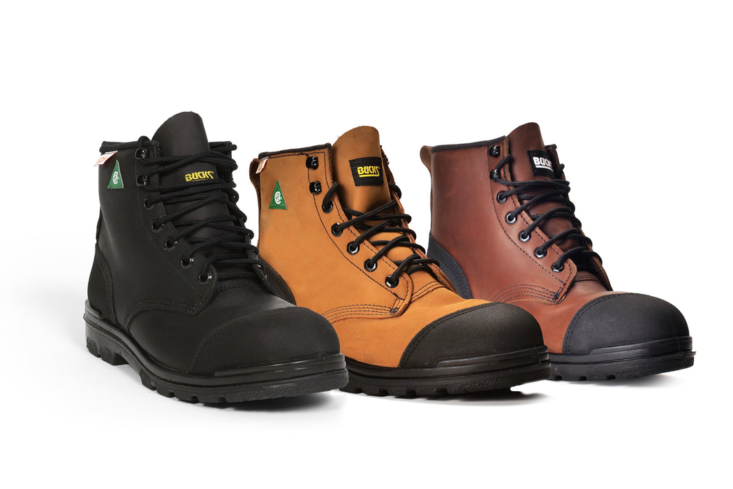 Bucks 6 inch Puritan - Lace-up CSA Steel-toe Work Boot (Seconds) - Multiple Colours