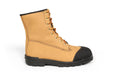 Tan leather steel toe boot by Bucks